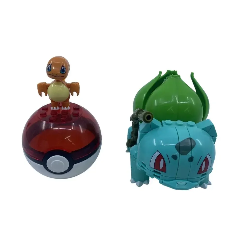 Pokemon Mega Construx Figure Lot Poke Balls Build & Show Charmander